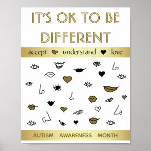 Poster C'est OK d'être différent, Sensibilisation à l'aut