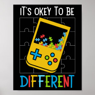 Poster C'est OK d'être un contrôleur de jeu vidéo différe