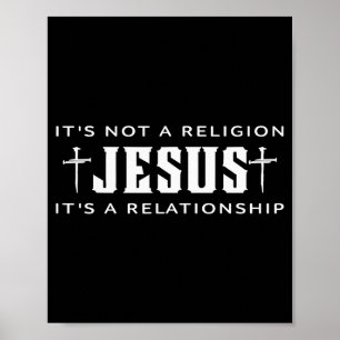 Poster C'est Pas Une Religion Jésus C'est Une Relation Ch