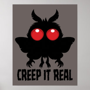 Poster C'est réel, l'étrange Mothman, un cryptide mystéri