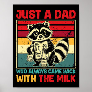Poster C'est revenu avec le lait Fête des pères