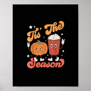 Poster C'Est Saison Citrouille Épice Latte Automne Thanks