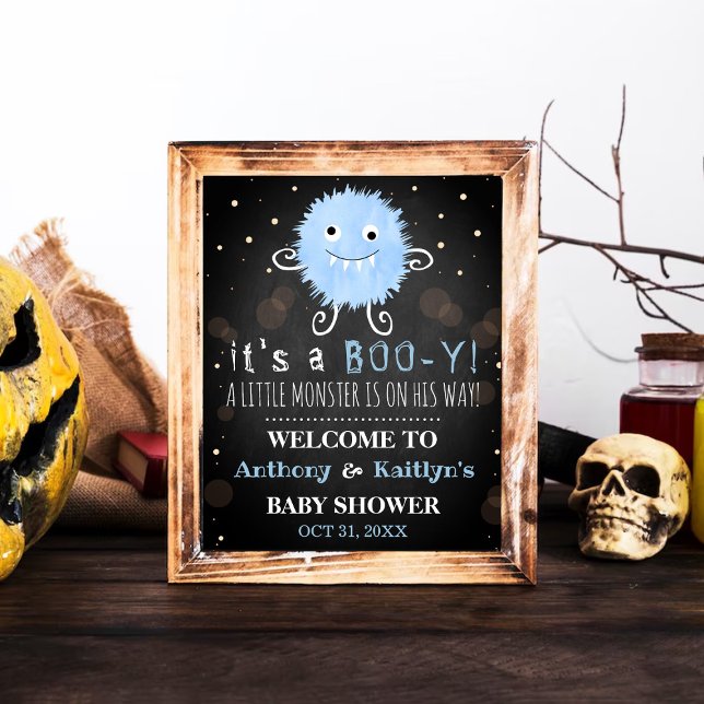Poster C'est un boo-y ! Baby shower d'Halloween de Little (Créateur téléchargé)