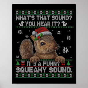 Poster C'est un Écureuil de Noël amusant