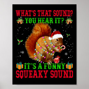 Poster C'est un écureuil de Noël avec un son couinant amu