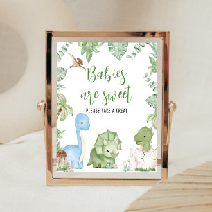 Poster C'est un garçon Dinosaur Baby shower Les bébés son