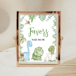 Poster C'est Un garçon Dinosaure Baby shower Favors