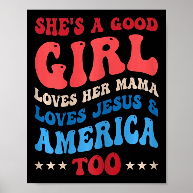 Poster C'est une bonne fille qui aime sa maman Jésus et l (Devant)