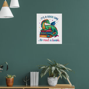 Poster C'est une bonne journée pour lire un livre