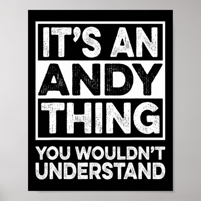 Poster C'est une chose d'Andy que vous ne comprendriez pa (Devant)