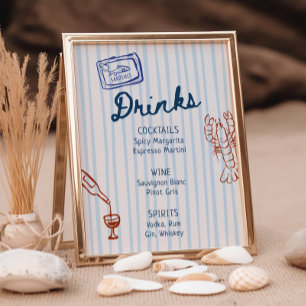 Poster C'est une Fête des mariées de pêche Boissons téléc
