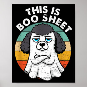 Poster C'est une feuille de Boo Chien Caniche Noir Hallow