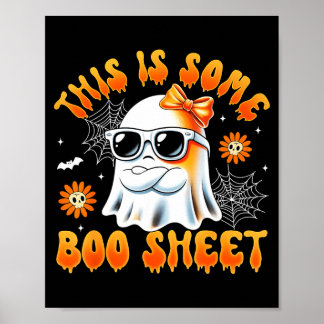 Poster C'est une feuille de boo fantôme arc halloween fem