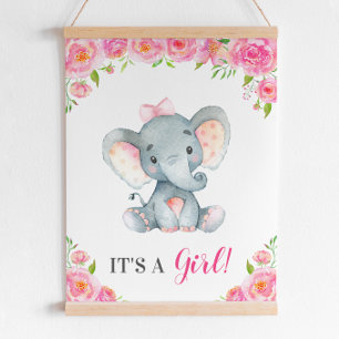 Poster C'est une fille rose Elephant Girl Douche Sprinkle