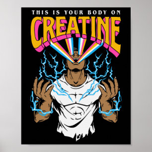 Poster C'Est Votre Corps Sur Creatine Exercice Gym Annive