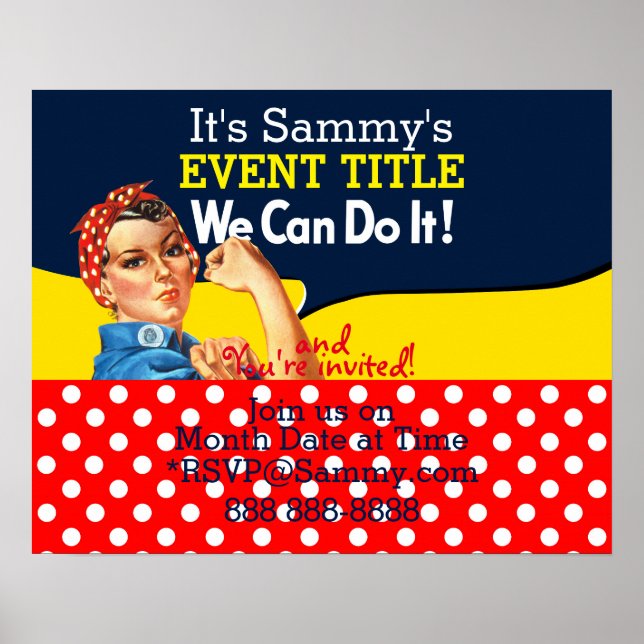 Poster C'est votre offre de Rosie Party personnalisée (Devant)