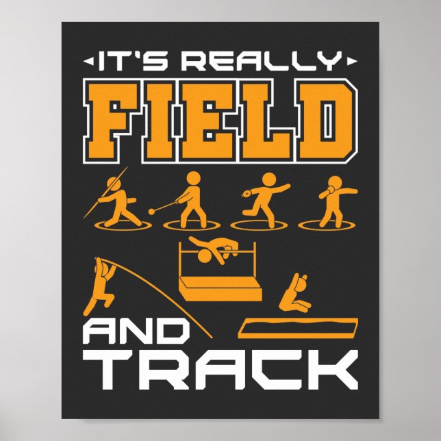 Poster C'est Vraiment Field et Track Thrower Jumper T-Shi (Devant)
