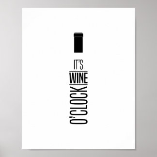 Poster C'est Wine O'Clock, Citation