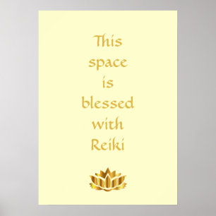 Poster Cet espace est béni avec Reiki