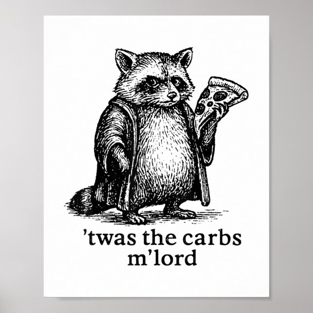 Poster C'Était Carbs Mlord Mème Cadeau Hommes Femmes Enfa (Devant)