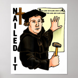 Poster C'était cloué Jour de la Réformation Martin Luther