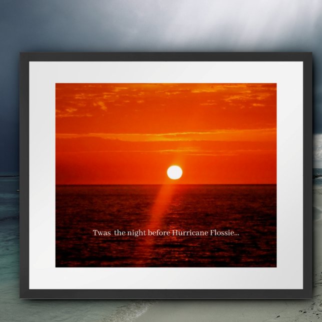 Poster C'était la nuit avant l'ouragan Flossie (Créateur téléchargé)