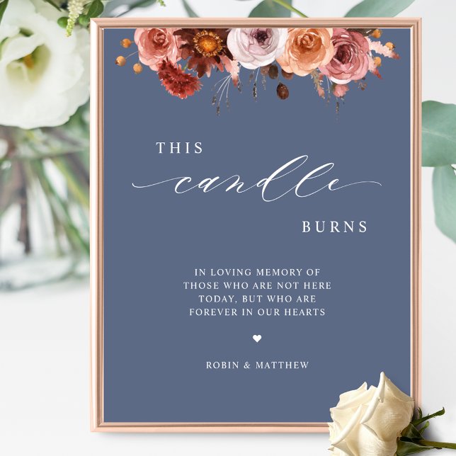 Poster Cette Bougie Brûle, En Mariage Bleu Mémoire (Créateur téléchargé)