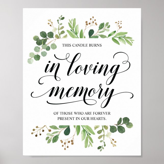 Poster Cette bougie brûle en souvenir affectueux Mémorial (Devant)