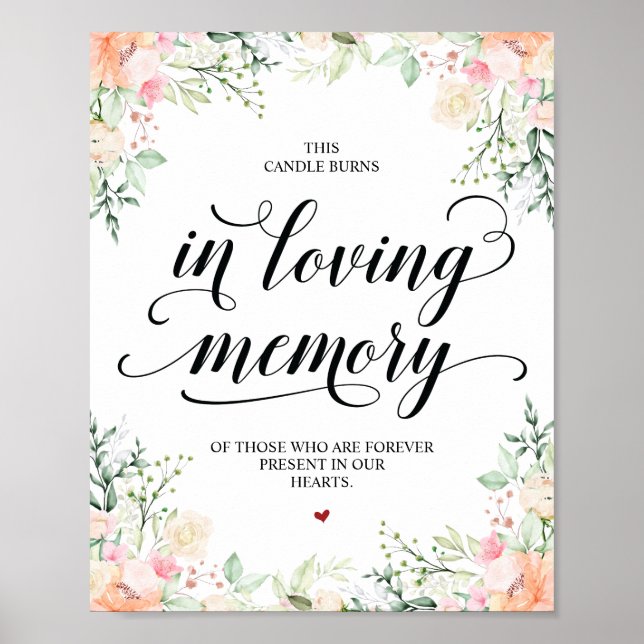 Poster Cette bougie brûle en souvenir mémorial (Devant)