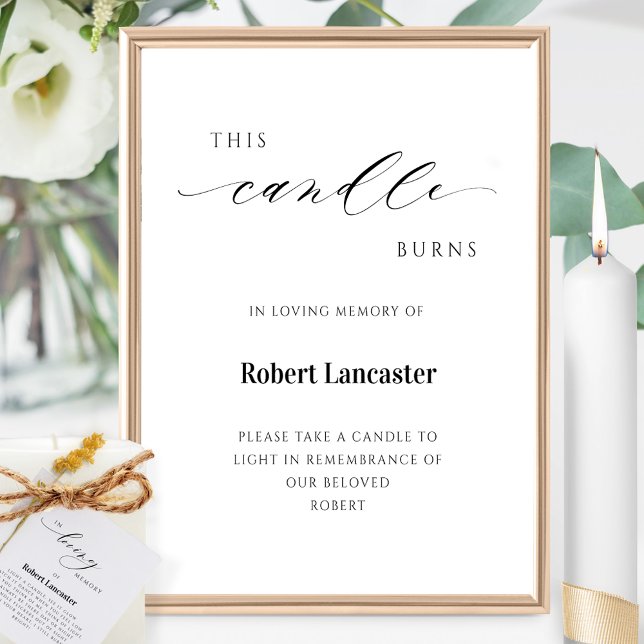 Poster Cette Bougie Brûle, Mémorial, Symbole de Faveur fu (Créateur téléchargé)