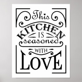 Poster Cette cuisine est assaisonnée avec le design de ci