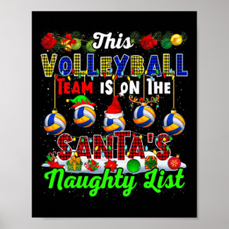 Poster Cette Équipe De Volley-Ball Est Sur Père Noël Naug