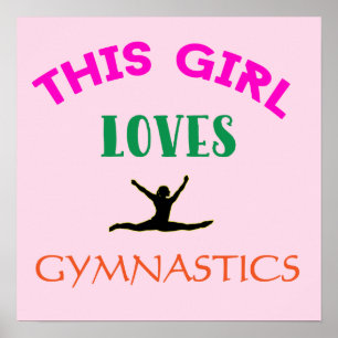 Poster Cette Fille Aime La Gymnastique Citation Gymnaste