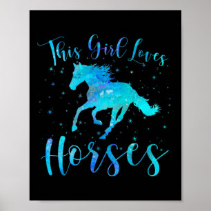 Poster Cette Fille Aime Les Chevaux Equestre Ado Kid W