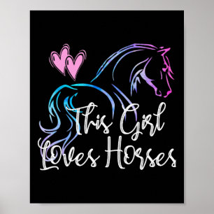 Poster Cette Fille Aime Les Chevaux Équitation Équitation