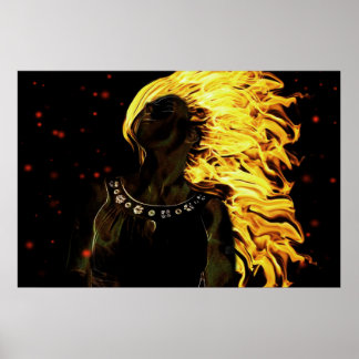 Poster cette fille est en feu