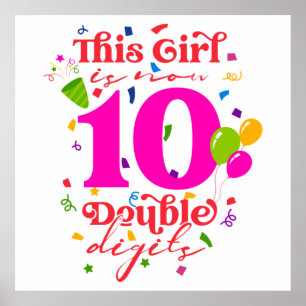Poster Cette fille est maintenant 10 chiffres doubles 10e