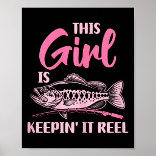 Poster Cette Fille Garde Il Reel Pêche Drôle