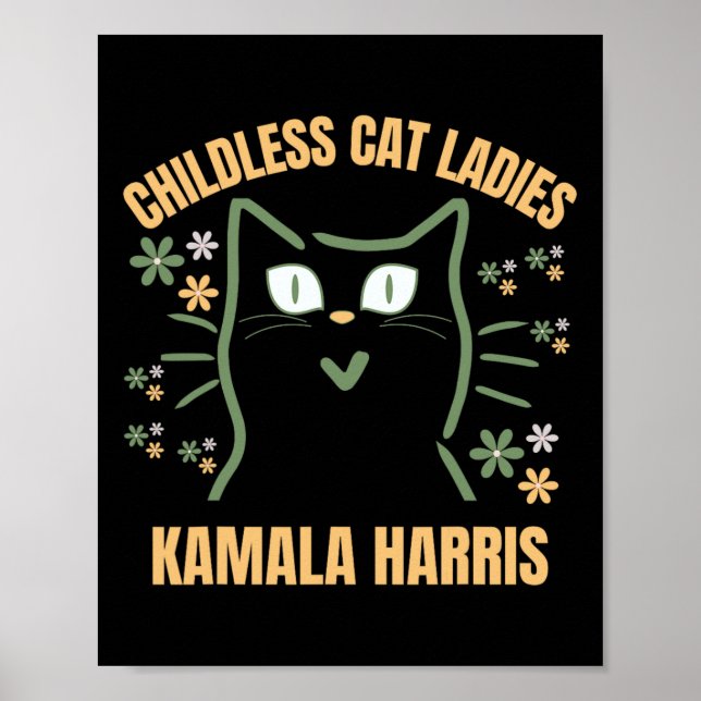 Poster Cette jeune fille sans chats soutient le Président (Devant)