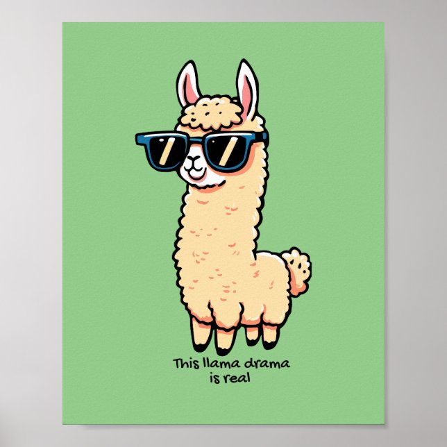 Poster Cette Llama Drama est vraiment une pose bizarre da (Devant)