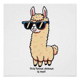 Poster Cette Llama Drama est vraiment une pose bizarre da