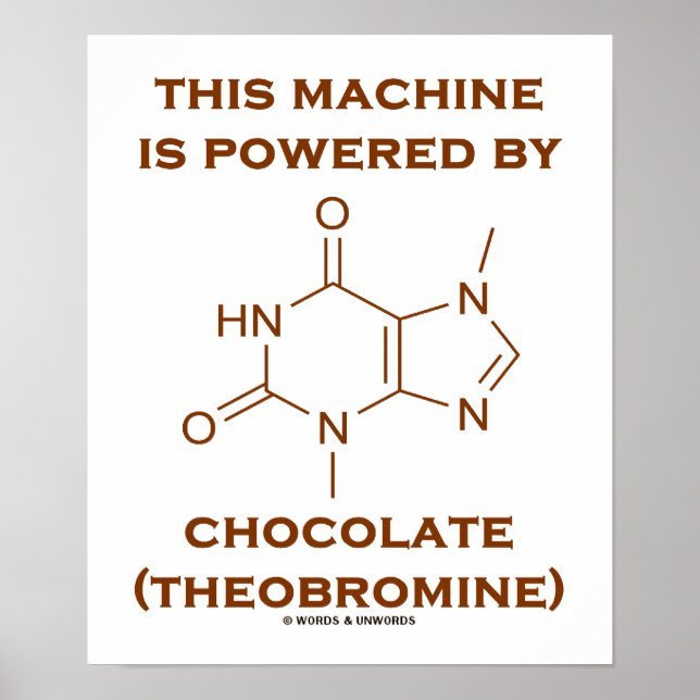 Poster Cette Machine Est Alimentée Par Chocolat (Théobrom (Devant)