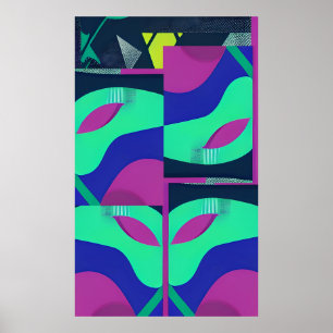 Poster Cette nouvelle vague de mascarade de Memphis