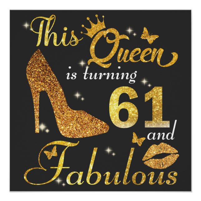 Poster Cette reine a 61 ans et Fabuleux anniversaire (Devant)
