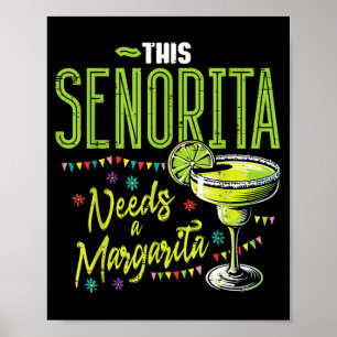 Poster Cette Senorita a besoin d'une fête mexicaine Marga