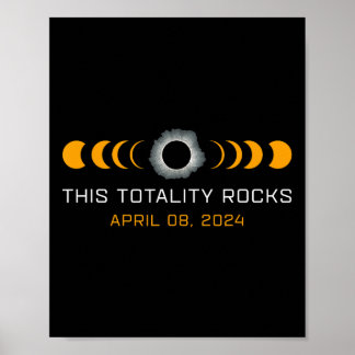 Poster Cette Totalité Rocks Drôle Total Solaire Eclipse A