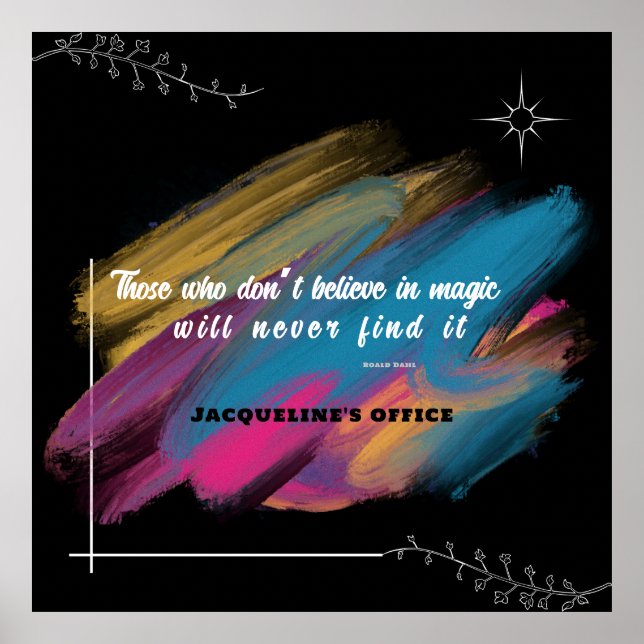 Poster Ceux qui ne croient pas en la magie - texte modifi (Devant)