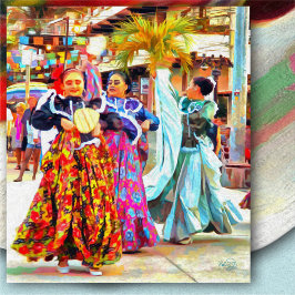 Poster Ceviche Mexican Festival Dancers 2549 Art Print