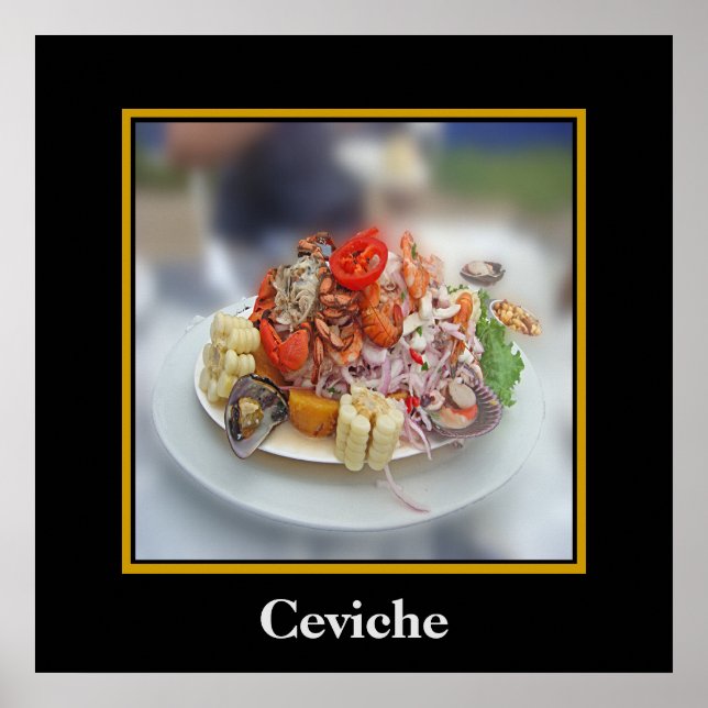 Poster Ceviche péruvien (Devant)