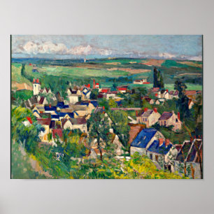 Poster Cezanne - Auvers, Vue panoramique